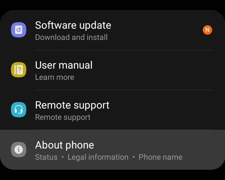 Open Settings on your Android phone and tap About phone
