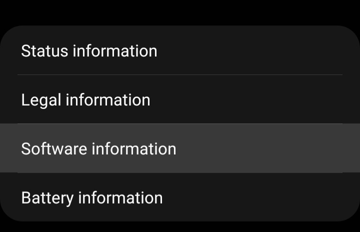 Tap Software information in About phone